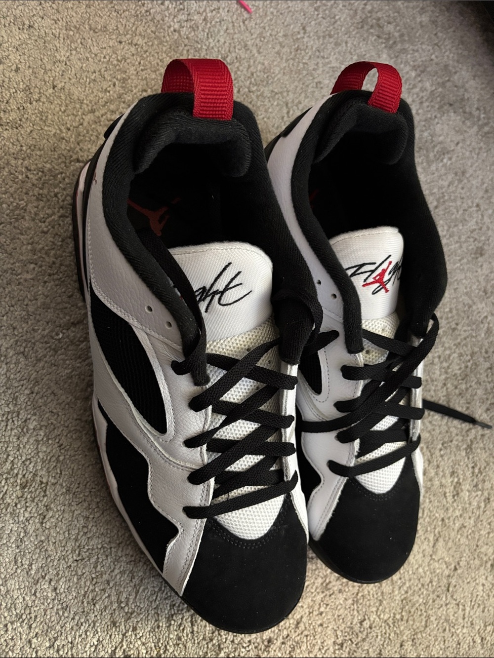 Jordan MVP 92 Men's Black and White Sneakers with Red Pull Tab